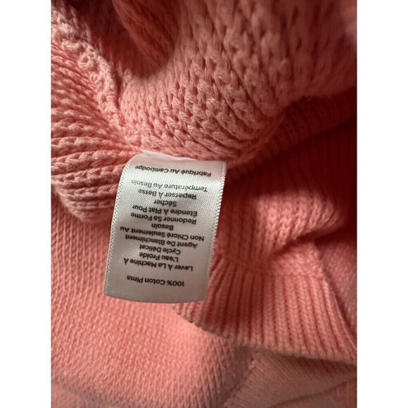 Talbots Sweater Womens XL Petite Pink Long Sleeve Round Neck Pure Cotton - Picture 6 of 9